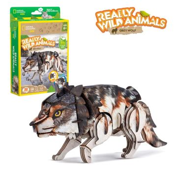 Пъзел 3D Wild Animals Сив вълк CubicFun DS1073h