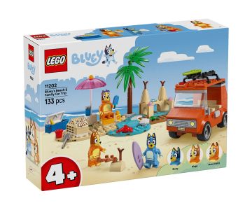 Конструктор Lego Bluey 11202 Пътуване до плажа със семейната кола на Блуи