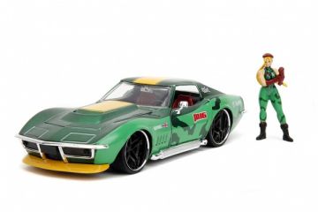 Метален автомобил Chevrolet Corvette Stingray 1969 Cammy Street Fighter 1:24 Jada 30837