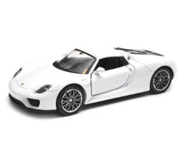 Метална кола Porsche 918 Spyder 1:34 Welly бял