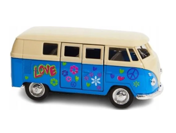 Метална кола Volkswagen Classical Bus T1 1963 Love Welly 1:34