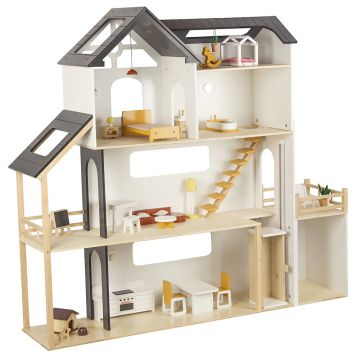 Мега дървена къща за кукли Нанси Wooden TL104051