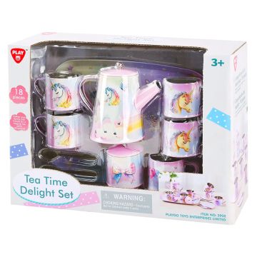 Метален сервиз за Чай с поднос Еднорози PLAYGO 3902 