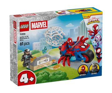 Конструктор Спайди на мотоциклет срещу носорога LEGO Spidey 11206