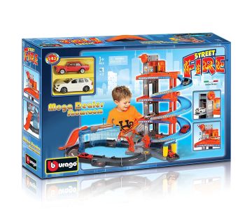 Паркинг на 3 нива с колички Bburago Street Fire