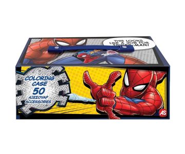 Комплект за рисуване в триетажно куфарче Спайдърмен
