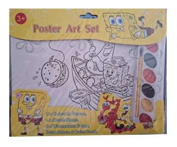 Комплект постери за оцветяване Спонч Боб