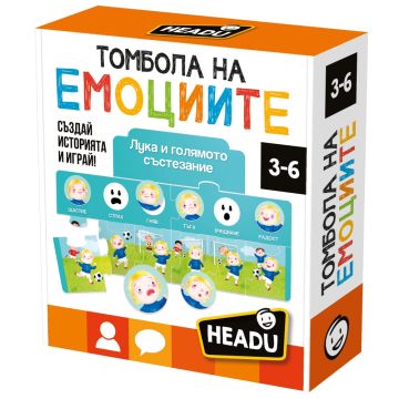 Образователна игра Томбола на емоциите Montessori Headu HBG61756