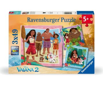 Детски пъзел Disney Vaiana 3x49  Ravensburger 12004102 