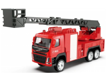 Метален камион Volvo Пожарна със стълба MSZ 1:72