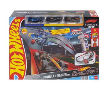 Писта Спринт с 3 колички Формула 1 Hot Wheels City Mattel JNN32  