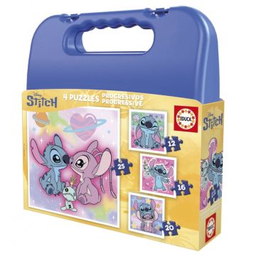 Пъзел в куфарче Stitch 4 в 1 Educa EDU20472