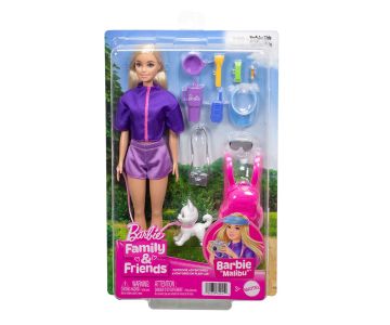 Кукла Barbie Малибу с коте Mattel JJV59