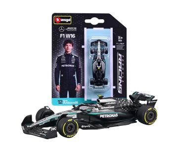 Метална кола Mercedes AMG Petronas #12 Кими Антонели Формула 1 Bburago 1:64 