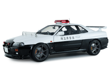 Метален автомобил Nissan Skyline GT-R Japanese Police 1:18 SOLIDO 1804317