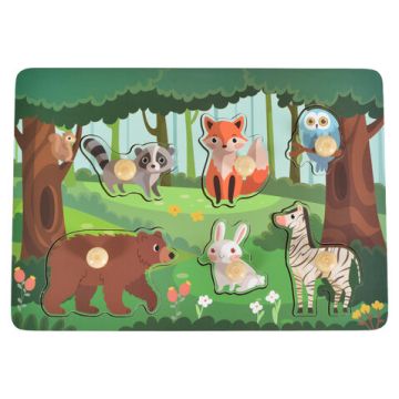 Дървен пъзел с диви животни Wild animals 3006