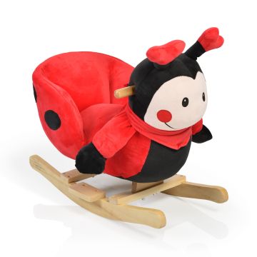 Детска плюшена люлка Ladybug музикална