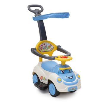Детска кола за яздене и бутане Smile синя