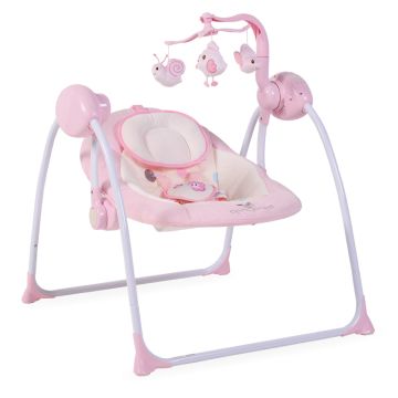 Cangaroo Бебешка люлка Baby Swing+ розов цвят