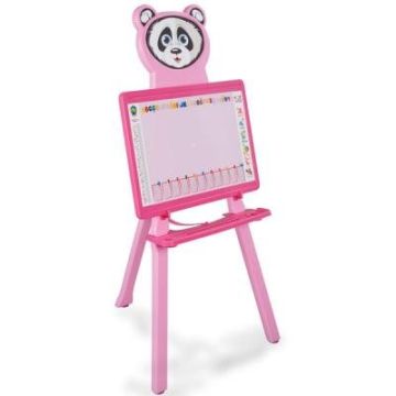 Детска дъска за рисуване Панда розова 03418