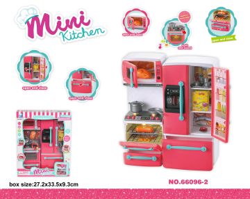 Детска мултифункционална кухня за кукли с хладилник 66096-2