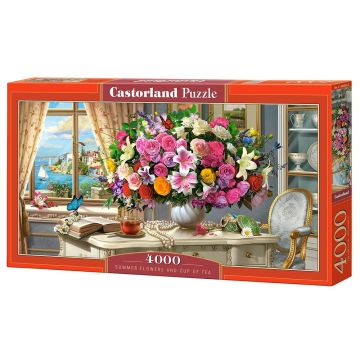 Пъзел Летни цветя и чаша чай 4000 части Castorland 400263