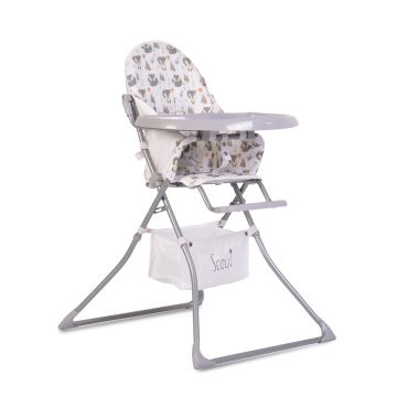 Детски стол за хранене Moni Scaut - сив