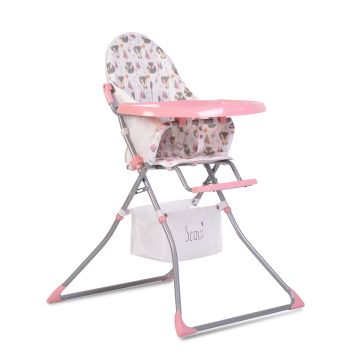 Детски стол за хранене Moni Scaut - розов