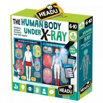 Детски пъзел Човешкото тяло под рентген Монтесори Headu HIT22762
