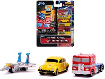Комплект 3 метални автомобила Nano Cars Transformers Jada Toys 253111005