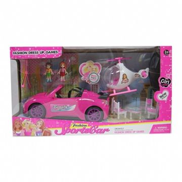 Розова кола за кукли Beauty Fashion Car 7898