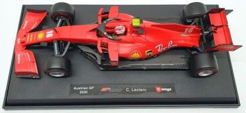 Метална количка Formula 1 Ferrari SF1000 GP на Австрия 2020 г. C. Leclerc Bburago 1:18