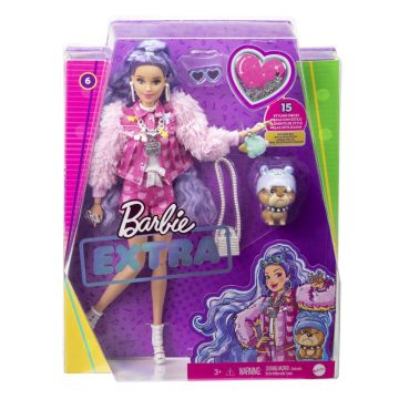Кукла Барби Кукла с лилава коса Кукла Barbie Extra GXF08