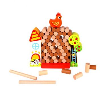 Дървена образователна игра Ферма Tooky Toy TKC572
