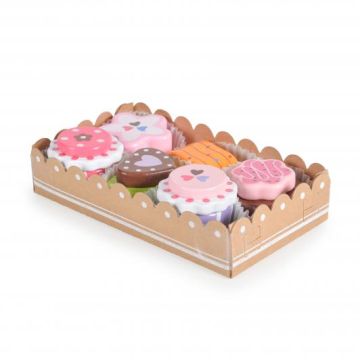 Детски дървени сладкиши в кутия за сервиране D010