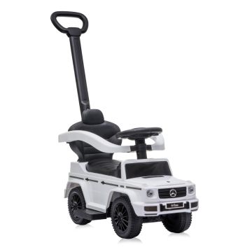 Кола за яздене и бутане с дръжка MERCEDES BENZ G350D БЯЛА