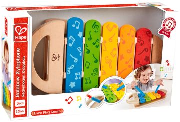 Детски дървен ксилофон Rainbow Hape H0606
