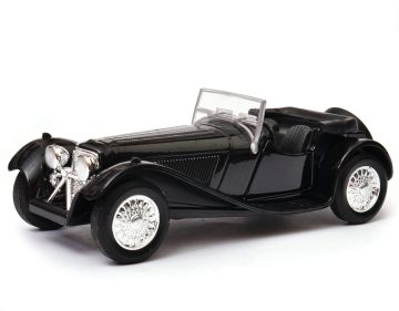Метален ретро автомобил Jaguar SS 100 Welly 1:34 black