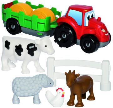 Фермерски трактор с ремарке и животни Ecoiffier Abrick 3348