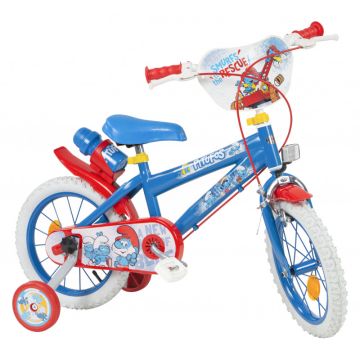 Детски велосипед с помощни колела Smurfs 1452 Toimsa 14&quot;