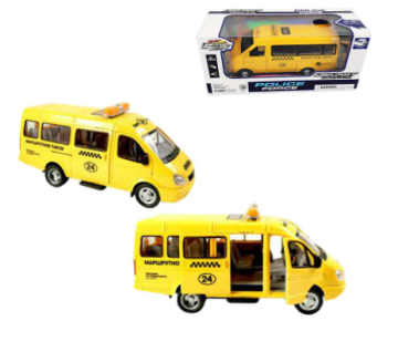 Детски метален микробус ГАЗ Такси със звук и светлини