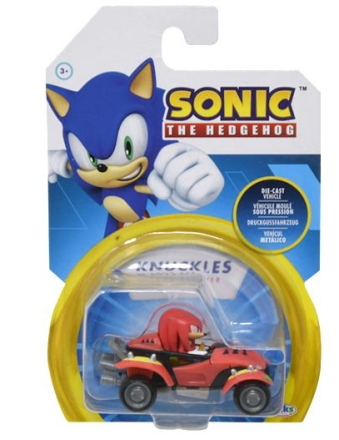 Метална количка с фигурка Sonic the Hedgehog 1:64, червен