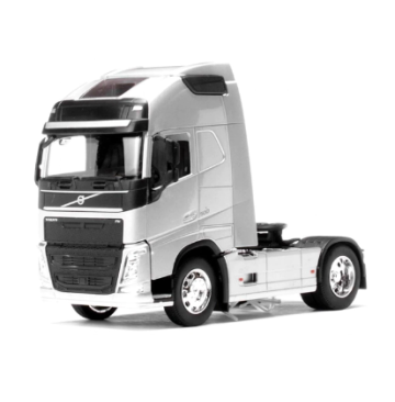 Метален камион влекач Volvo FH WELLY 1/32 сребрист