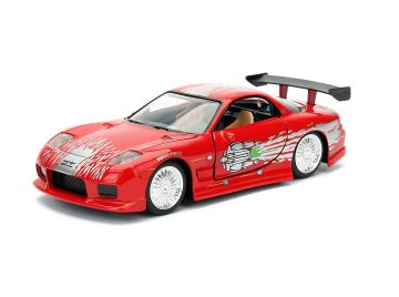 Метален автомобил Fast &amp; Furious Dom's Mazda Rx-7 Jada Toys - 1/32 