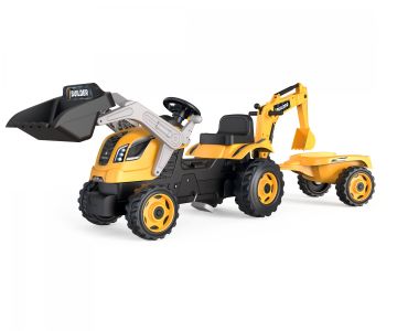 Детски трактор с педали,ремарке и товарач Smoby Builder Max 7600710304