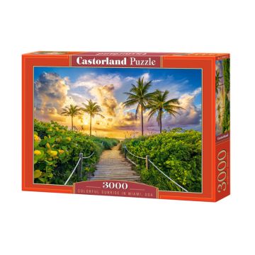 Пъзел Цветен изгрев в Маями, САЩ 3000 части Castorland 300617