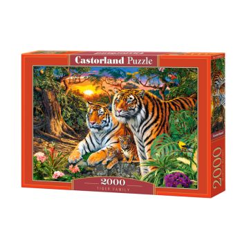 Пъзел Семейство тигри 2000 части Castorland 200825
