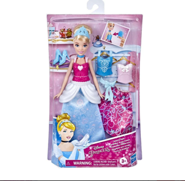 Кукла Disney Princess Пепеляшка Стилна Пепеляшка с два тоалета Hasbro E9591