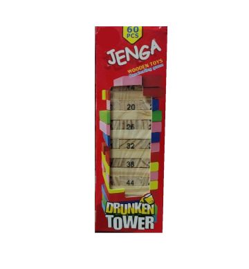 Занимателна дървена игра с цифри Дженга 6070215