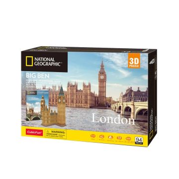 Пъзел 3D National Geographic London Big Ben 94ч. CubicFun DS0992h